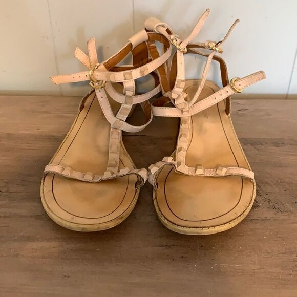 Rebecca Minkoff Nude Studded Gladiator Sandals Size 7.5 - Picture 2 of 7
